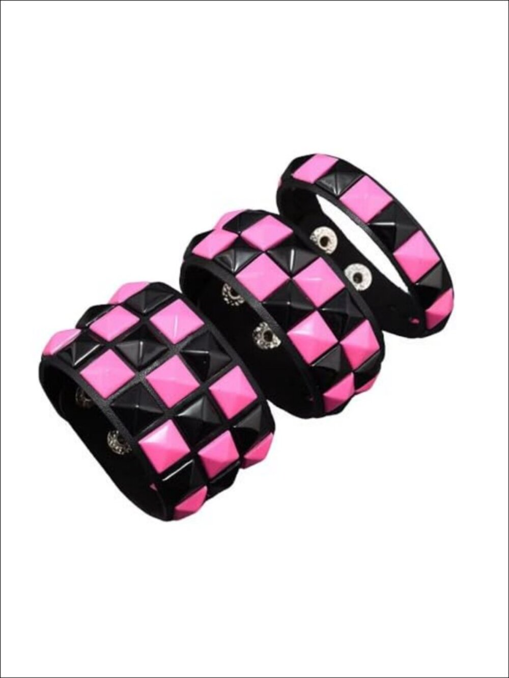 Faux Leather Studded Cuff Bracelet Punk Gothic Bangle Wristband